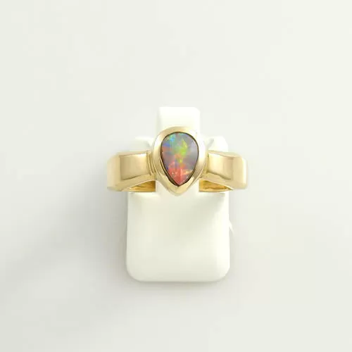 14kt Gold Australian Opal Inlay Ring