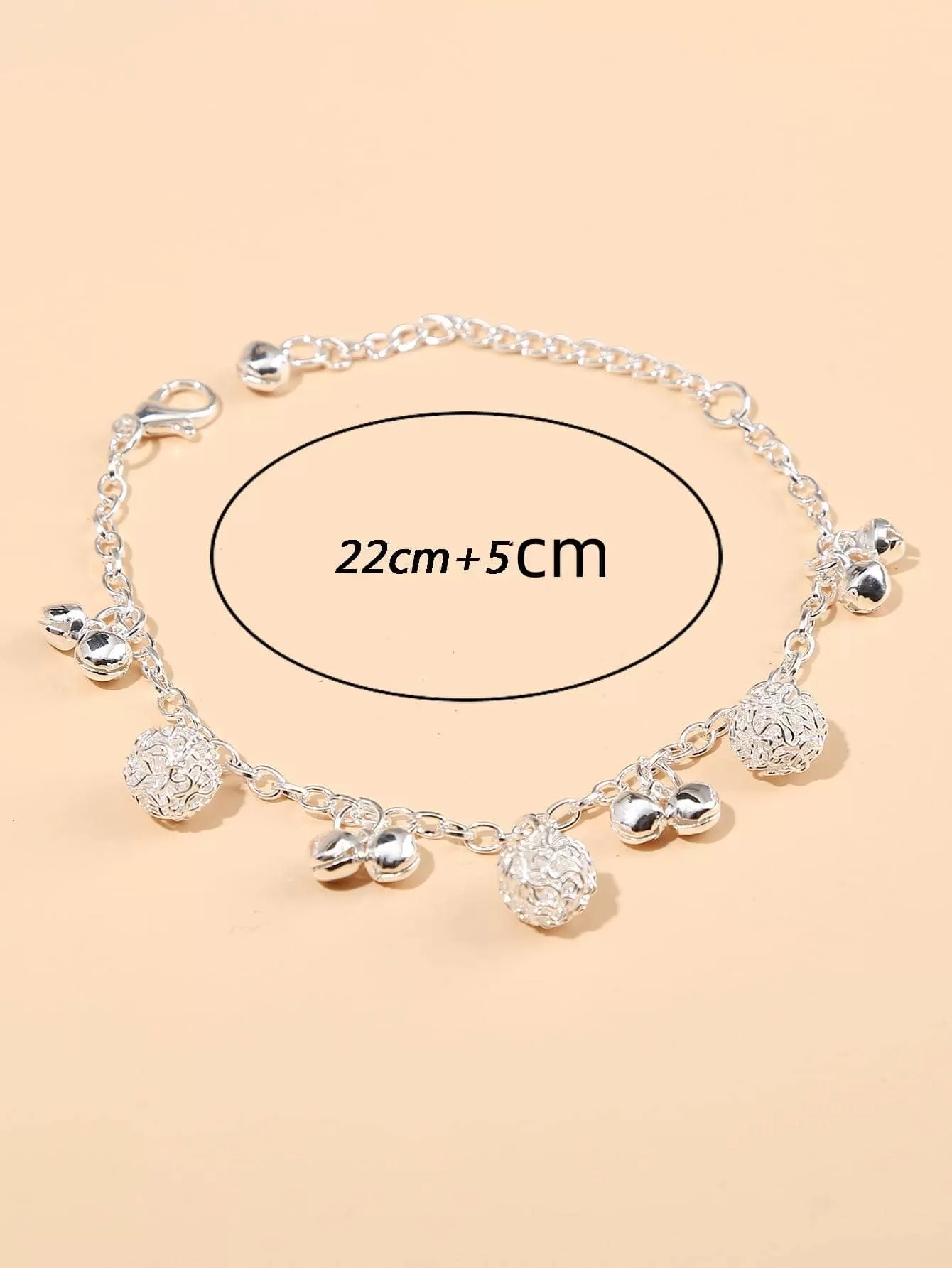 1pc Fashion Zinc Alloy Bell Charm Anklet For Women For Daily Decoration