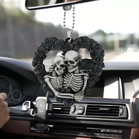 1pc Halloween Skull Heart Car Decoration - Perfect for Birthday Parties, Christmas Trees, and More! LJH28