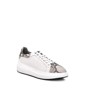 4P3PBKN - Cuadra white casual fashion python leather sneakers for women