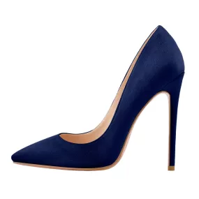 8cm 10cm 12cm Blue Pointed Toe Pumps Classic Stilettos