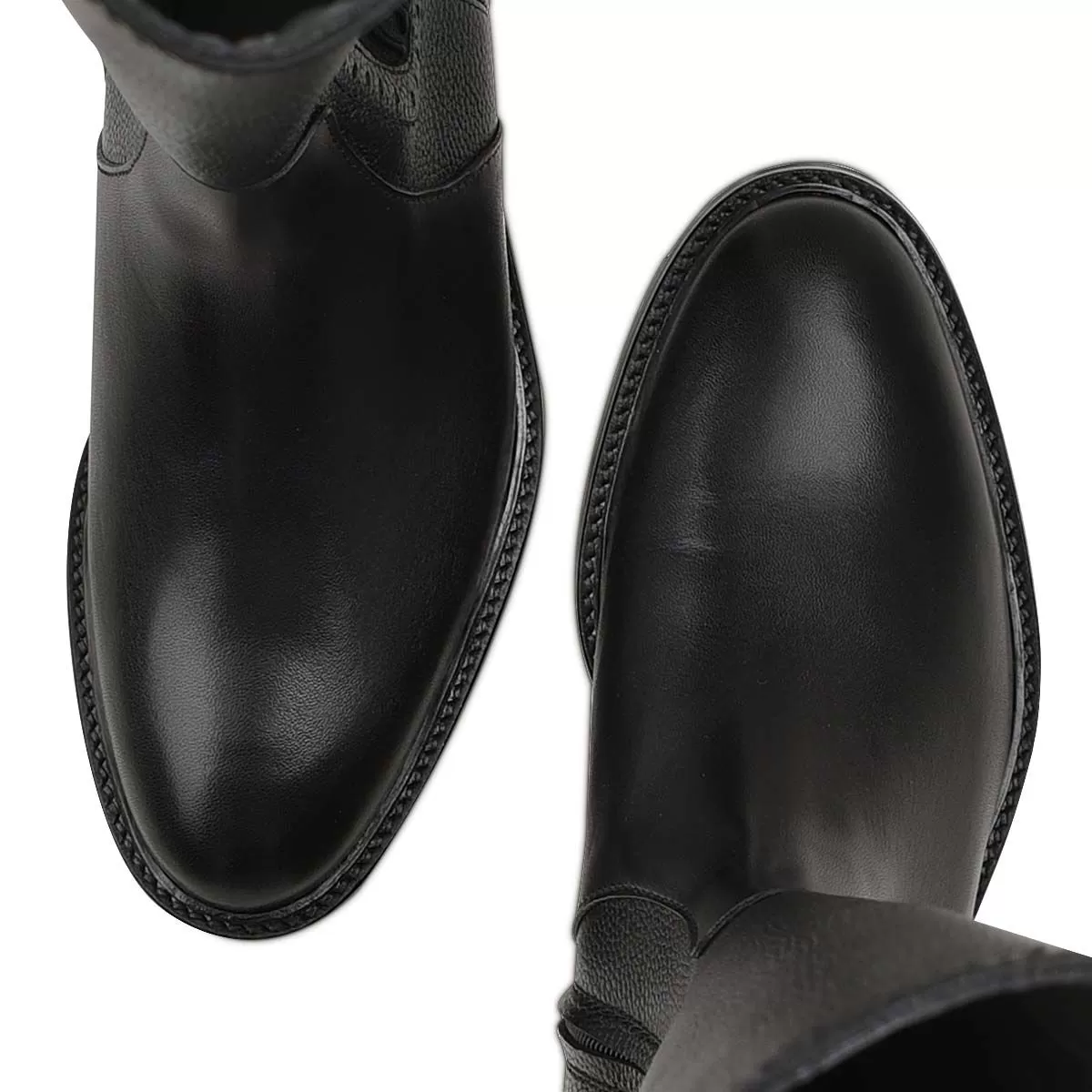 94TTSRS - Franco Cuadra black casual Chelsea riding boots for women