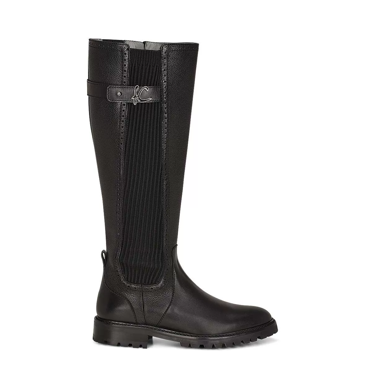 94TTSRS - Franco Cuadra black casual Chelsea riding boots for women