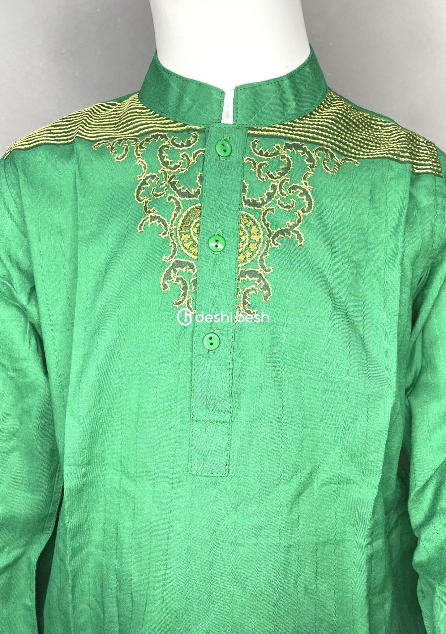 Aarong Printed Embroidered Mixed Cotton Punjabi