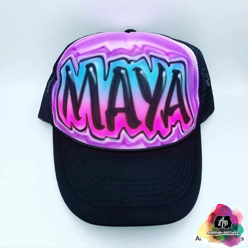 Airbrush Blend of Colors Hat Design