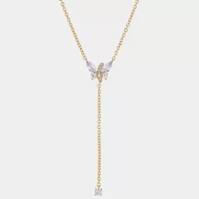 AJOA CZ BUTTERFLY Y NECKLACE