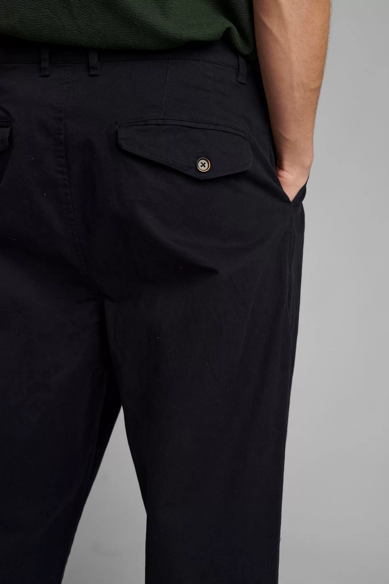 AKJAKOB COTTON PLEAT PANT - Sky Captain