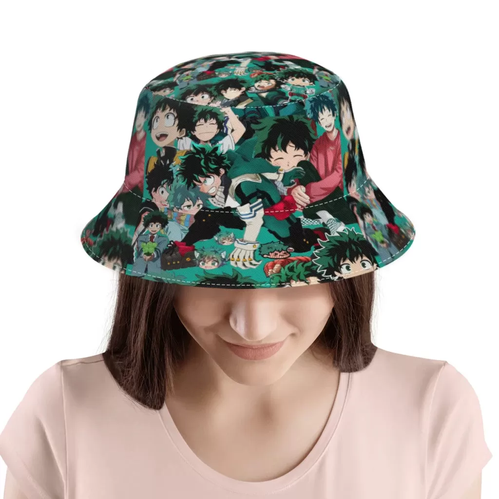 Anime Fisherman Hat Izuku Guest House Sakura Boku No My Hero Academia Bucket Spring Summer