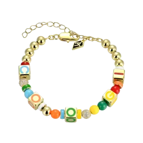 APORRO X COOGI Dice and Beads Enamel Bracelet