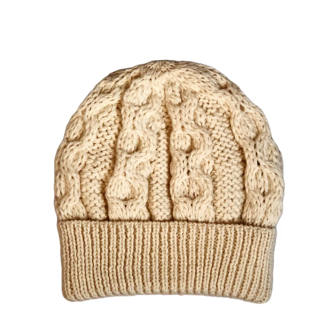 Aran Honeycomb Knit Beanie [ 4 Colors ]