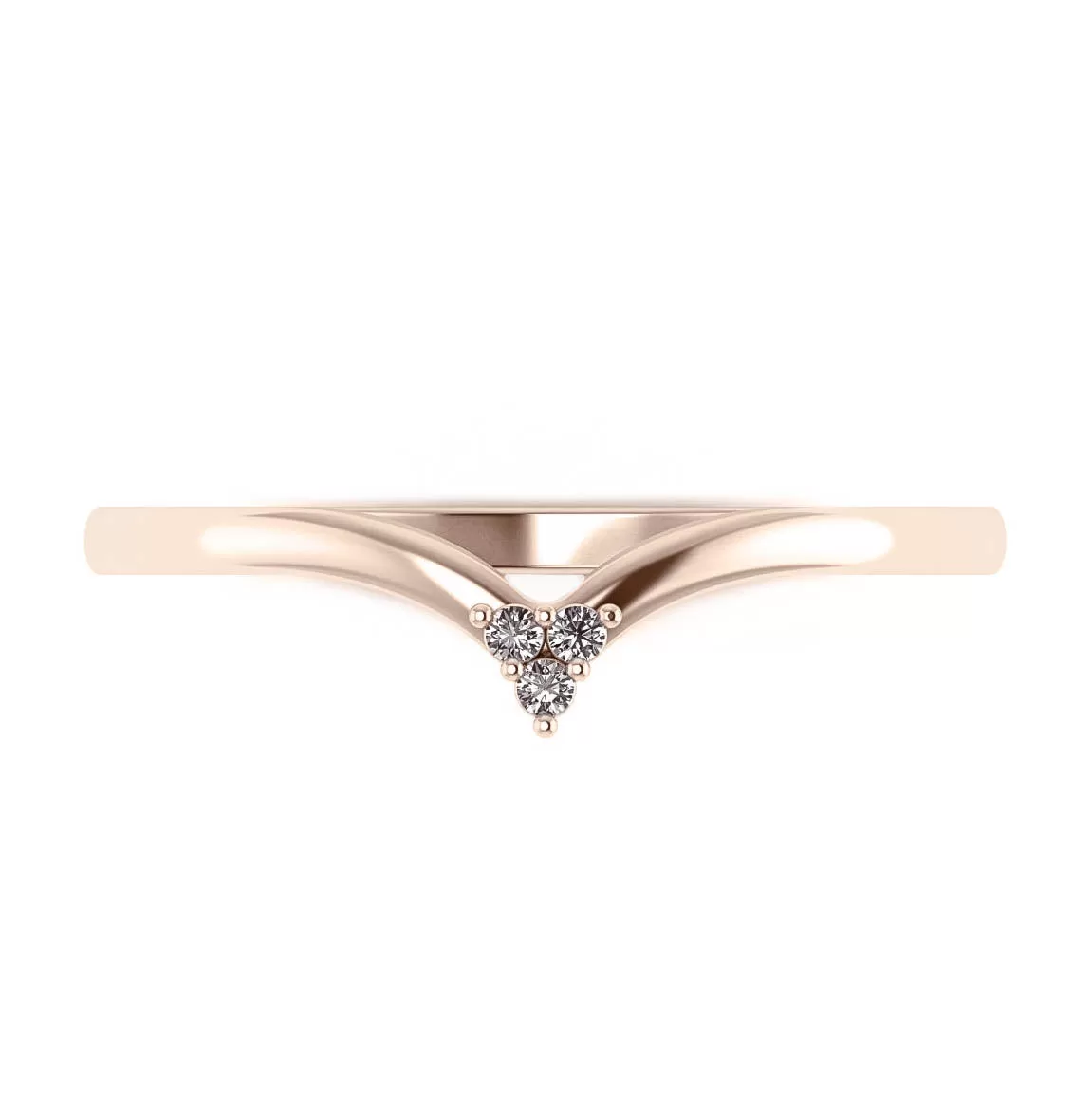 Ariadne | bridal ring set for trillion cut central gemstone