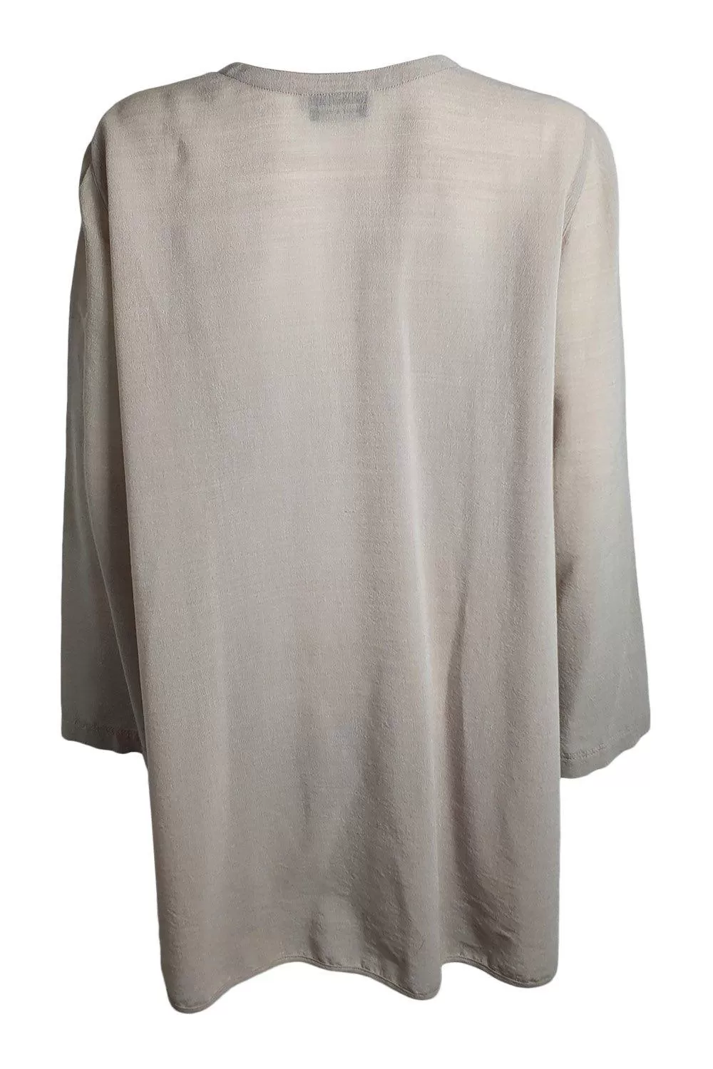 ARMANI Khaki Cotton Blend A Line Open Front Shirt (IT 42 | UK 10 | US 6)