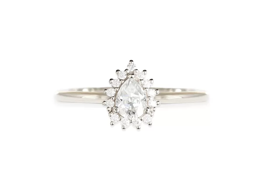 Aura Halo Moissanite Ring