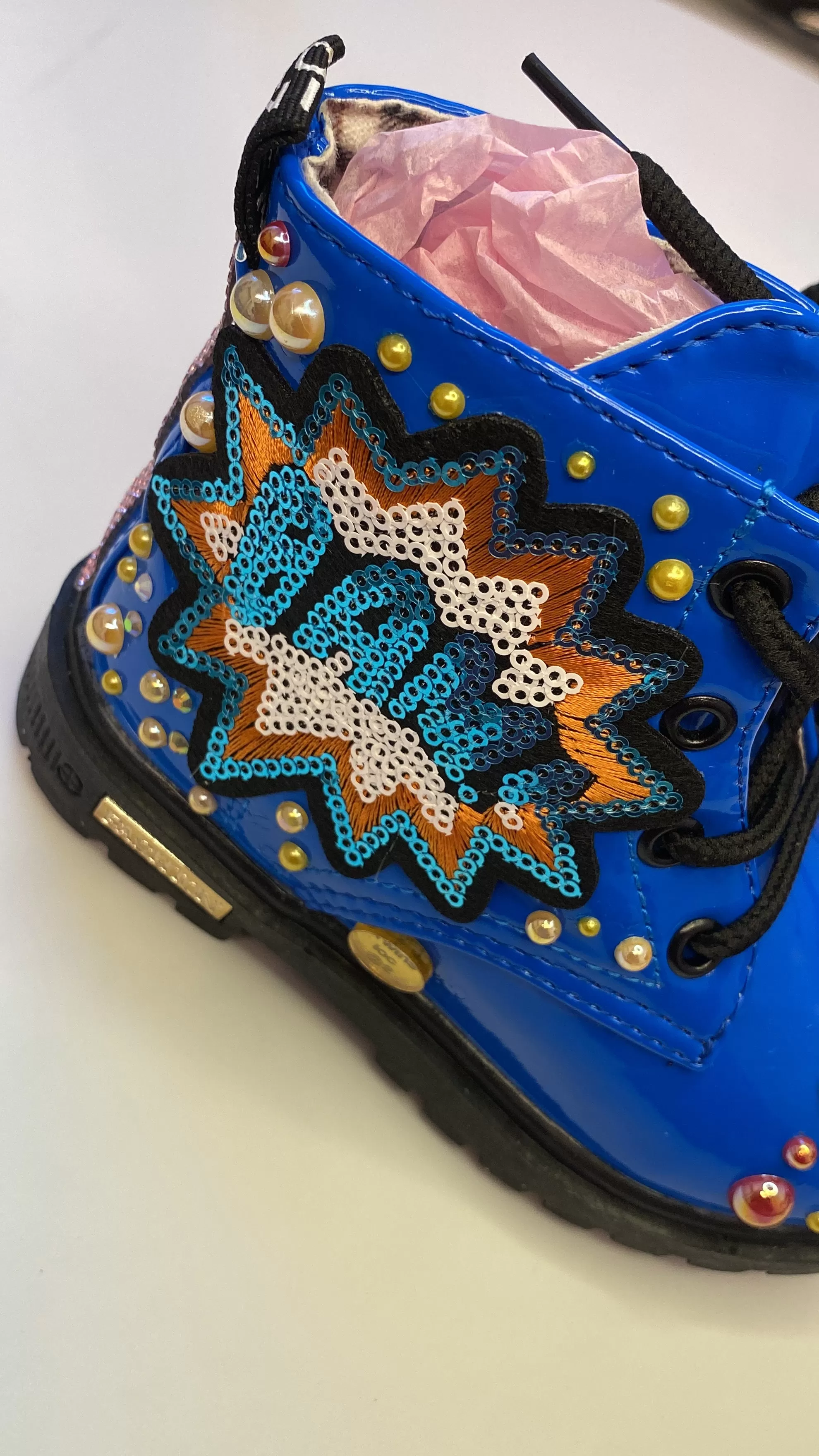 BAM BAM COLORFUL BEDAZZLED BOOTS