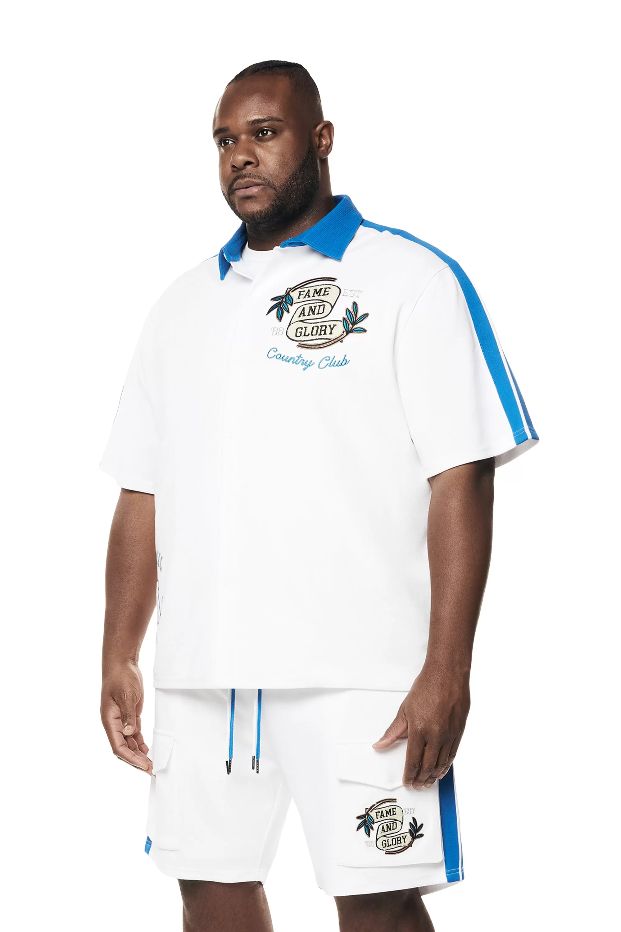 Big and Tall - Country Club Waffle Shirt - Blue