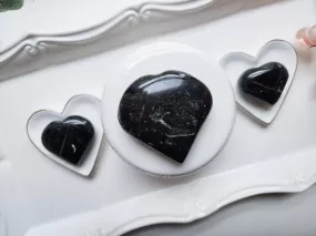 Black Tourmaline Hearts