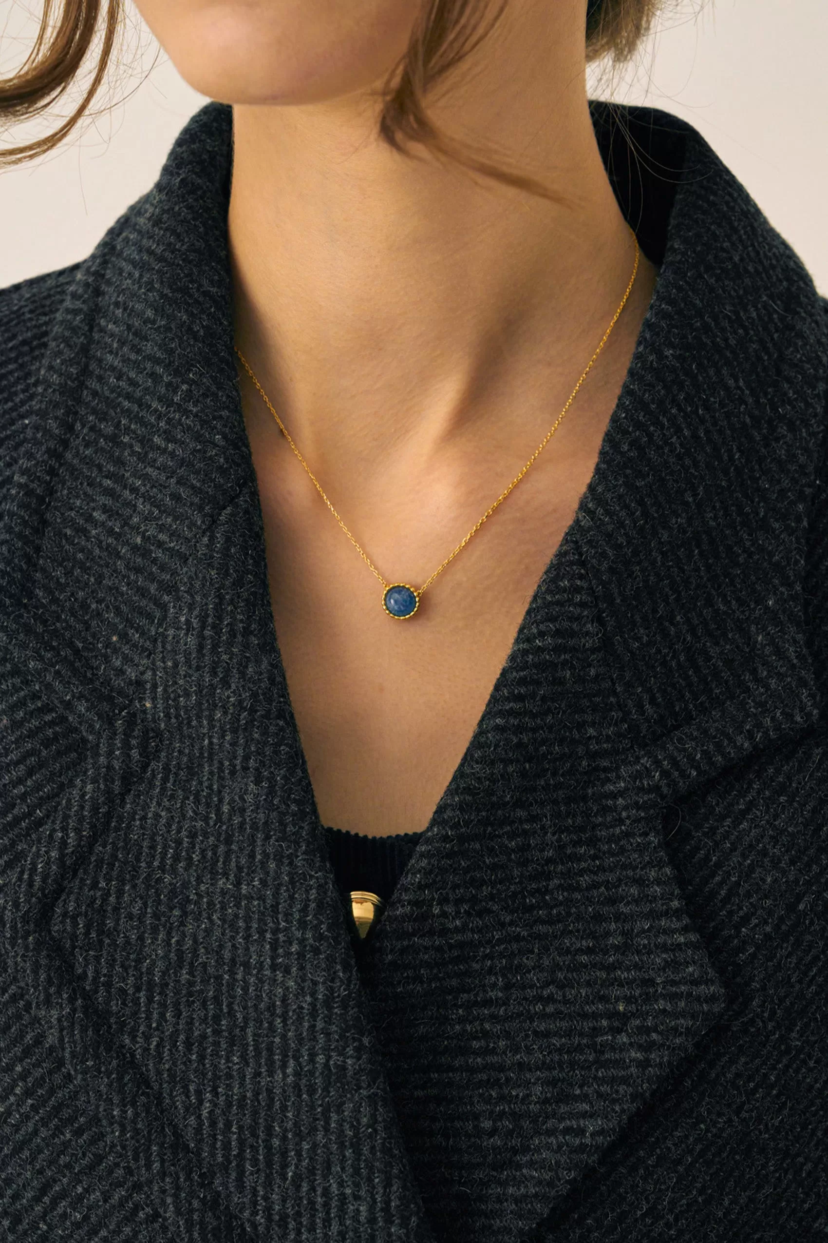 Blue Gem Stone Necklace