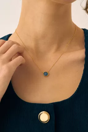 Blue Gem Stone Necklace