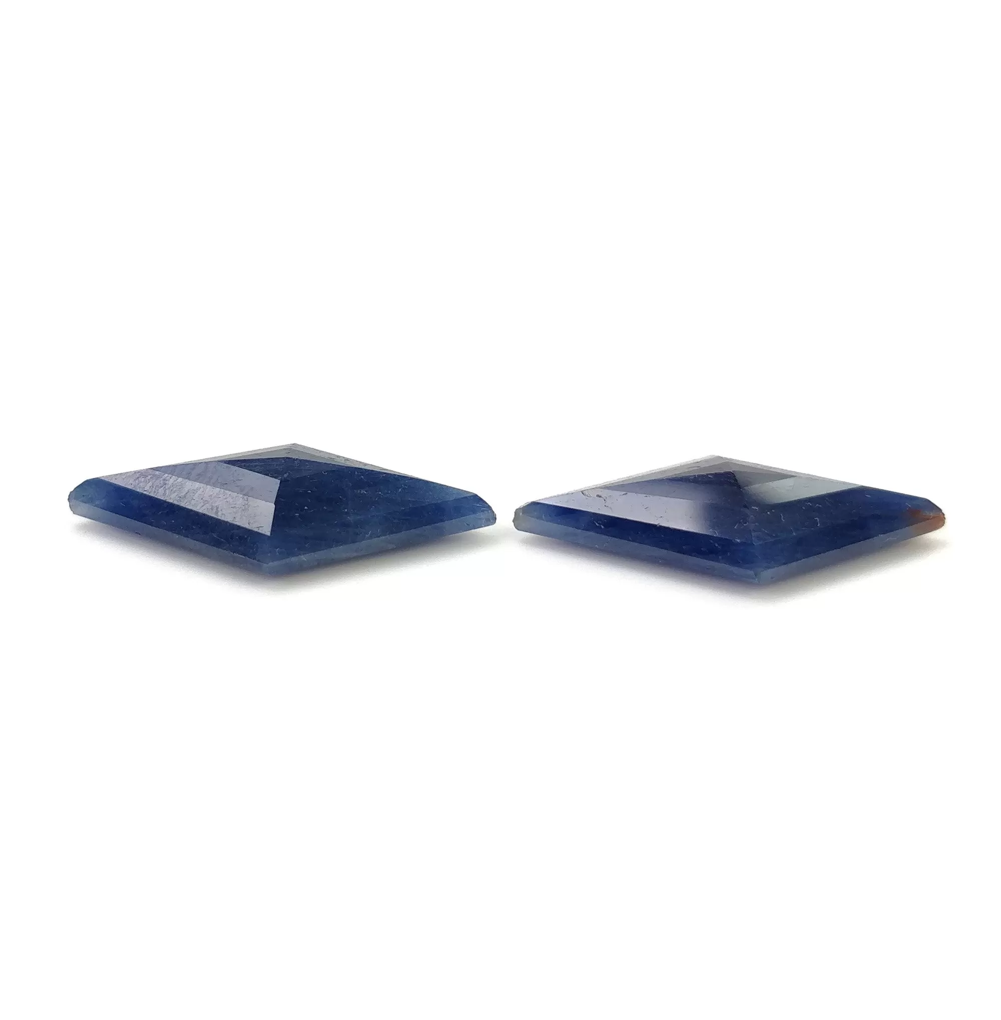 BLUE SAPPHIRE Gemstone Normal Cut : 19.90cts Natural Untreated Unheated Sapphire Marquise Shape 26*14mm Pair (With Video)