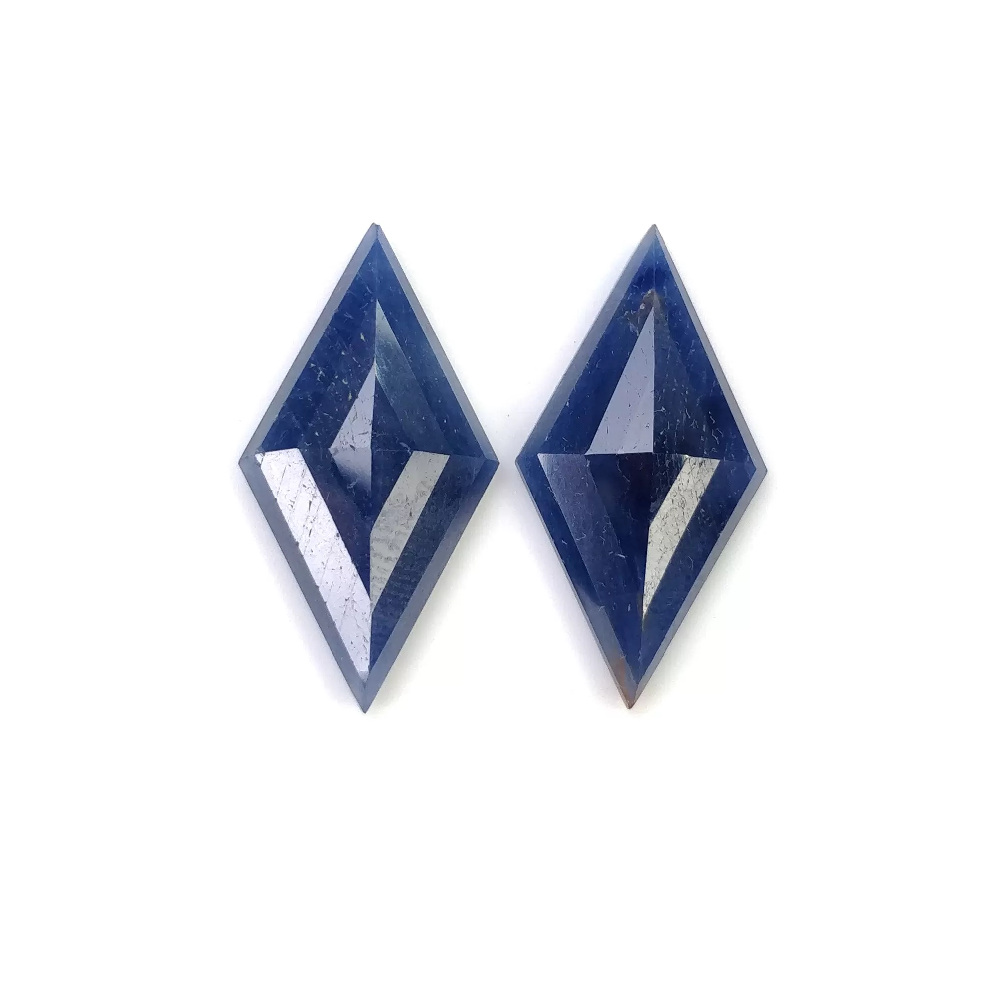 BLUE SAPPHIRE Gemstone Normal Cut : 19.90cts Natural Untreated Unheated Sapphire Marquise Shape 26*14mm Pair (With Video)