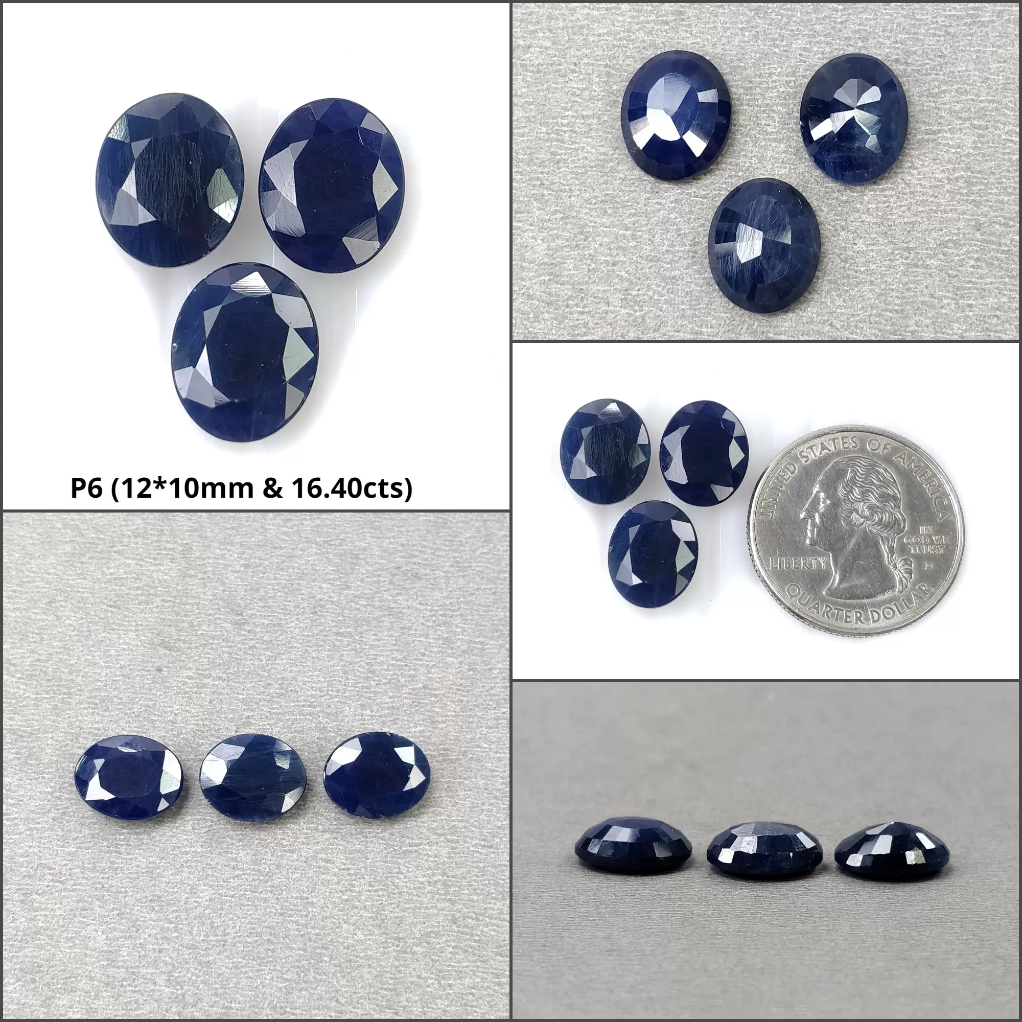 BLUE SAPPHIRE Gemstone Normal Cut : Natural Untreated Unheated Sapphire Oval Shape 1pcs 2pcs 3pcs & 4pcs Sets