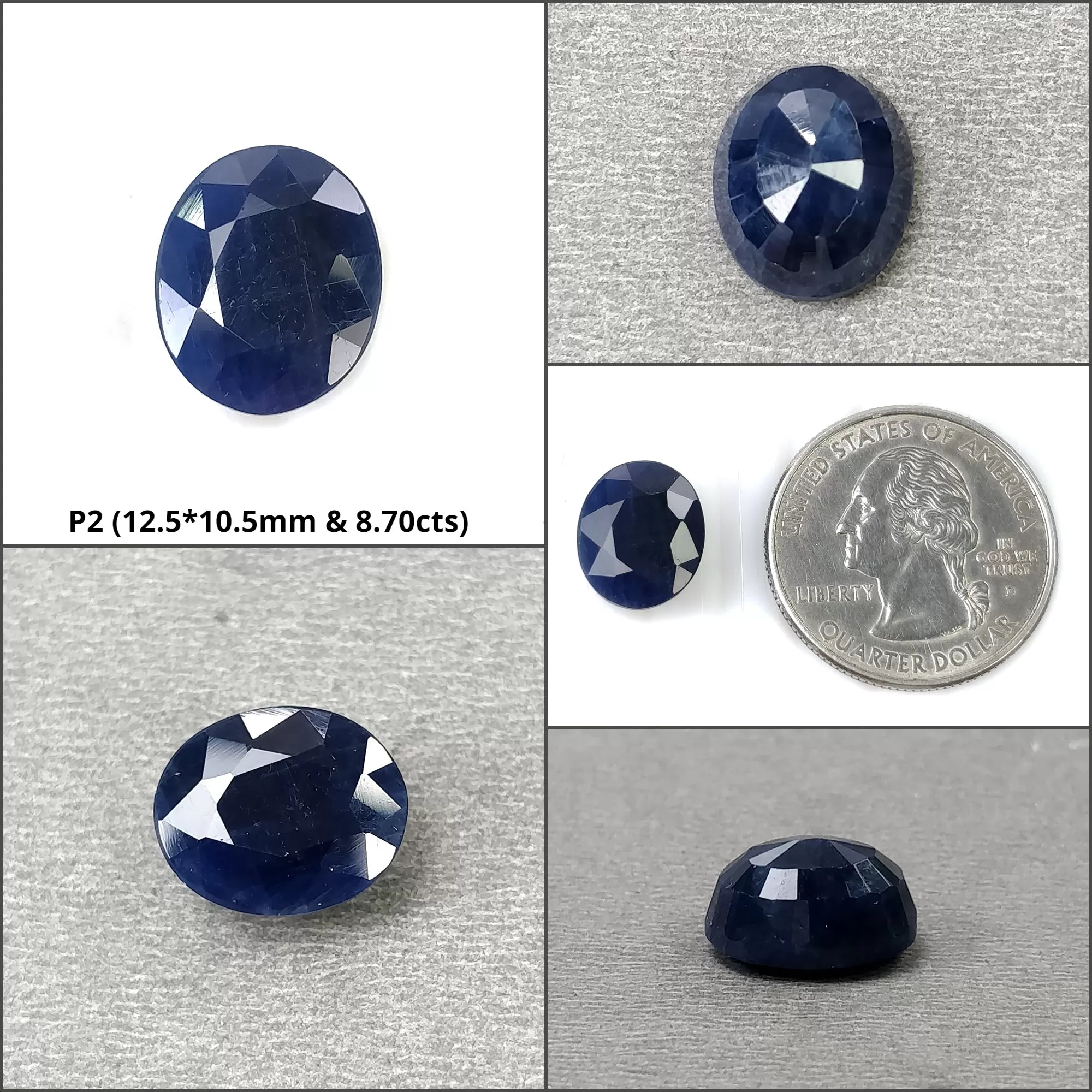 BLUE SAPPHIRE Gemstone Normal Cut : Natural Untreated Unheated Sapphire Oval Shape 1pcs 2pcs 3pcs & 4pcs Sets