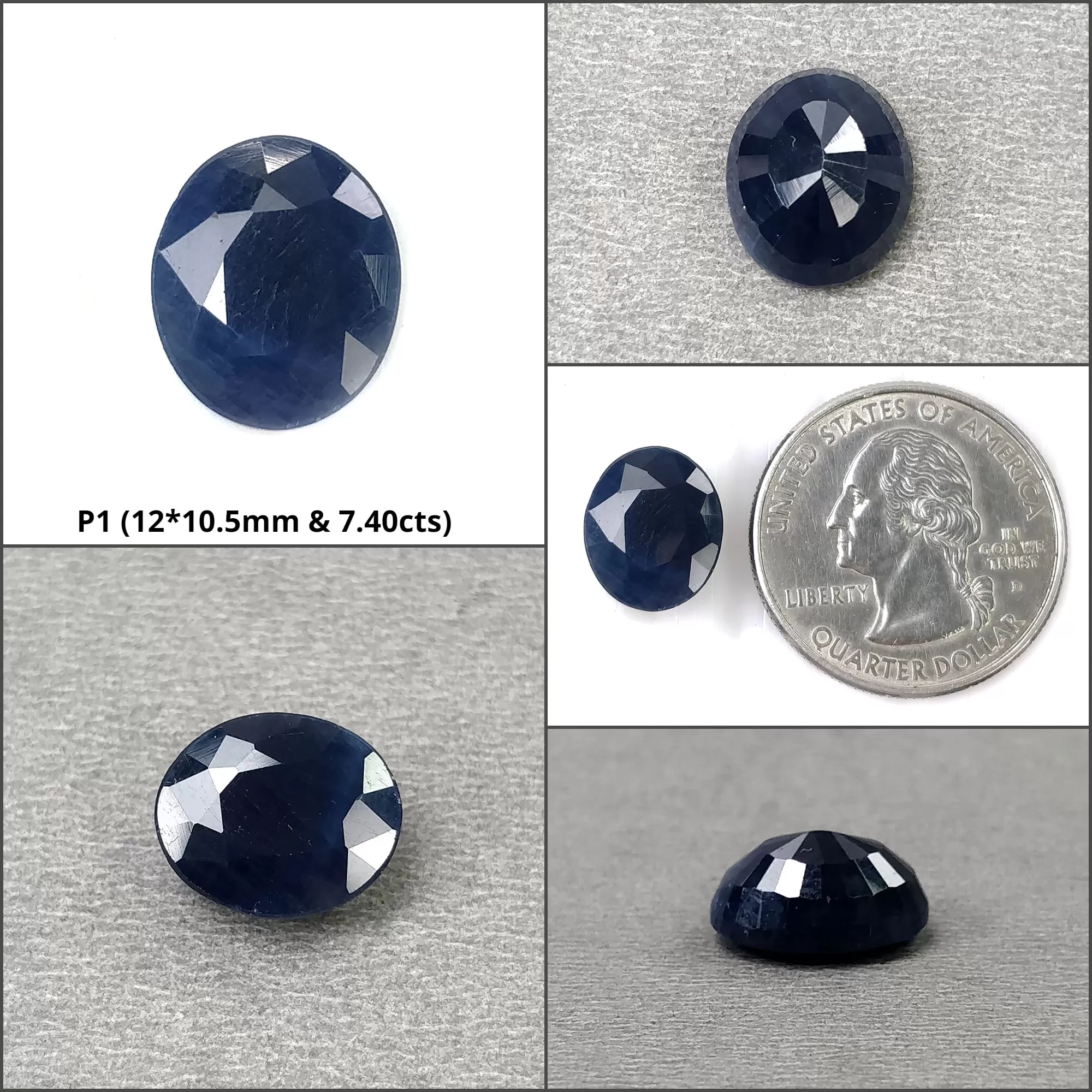 BLUE SAPPHIRE Gemstone Normal Cut : Natural Untreated Unheated Sapphire Oval Shape 1pcs 2pcs 3pcs & 4pcs Sets