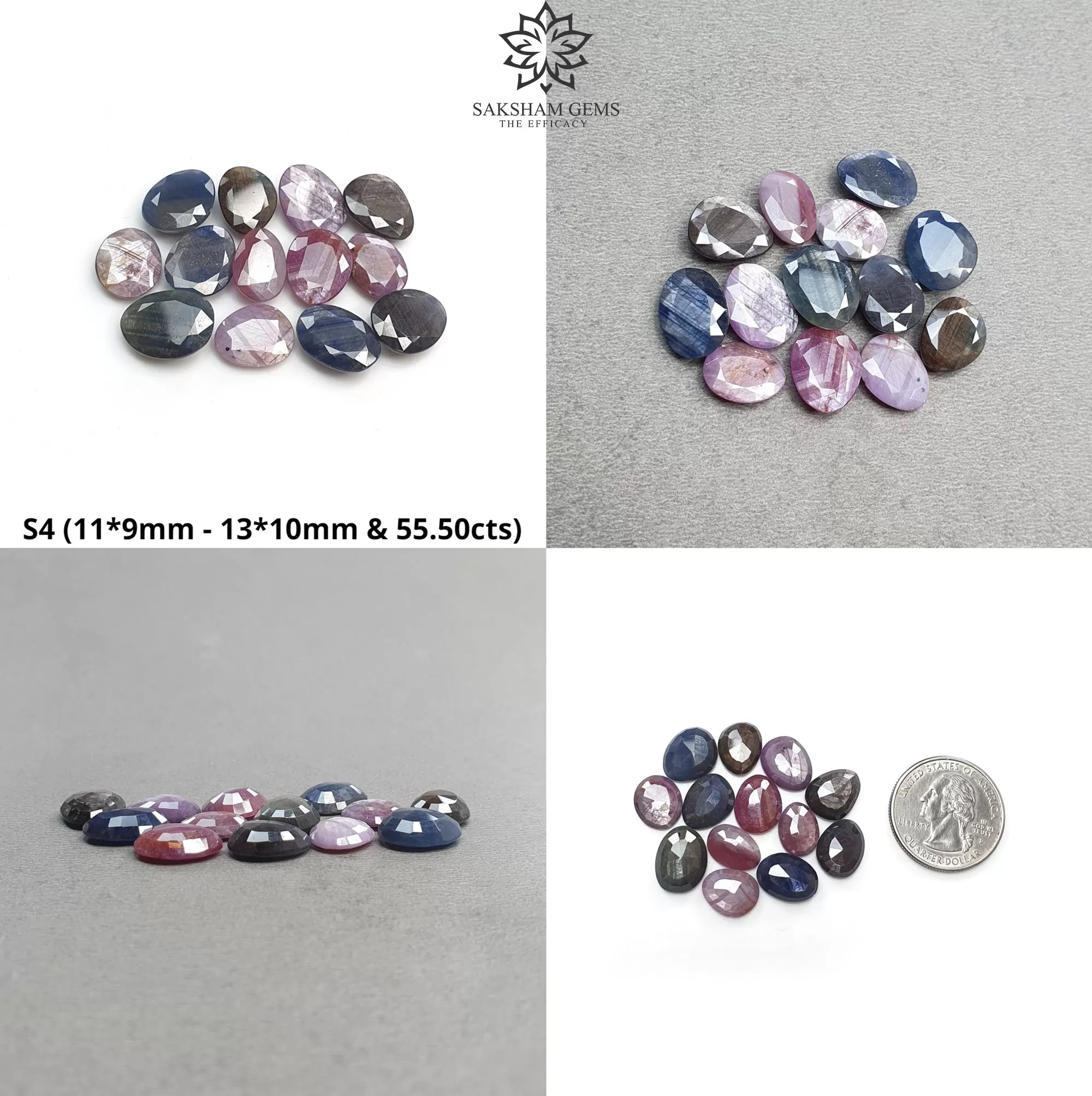 Blue Silver Chocolate Sheen Sapphire Gemstone Normal Cut : Natural Untreated Unheated Golden Brown Sapphire Egg Shape Set