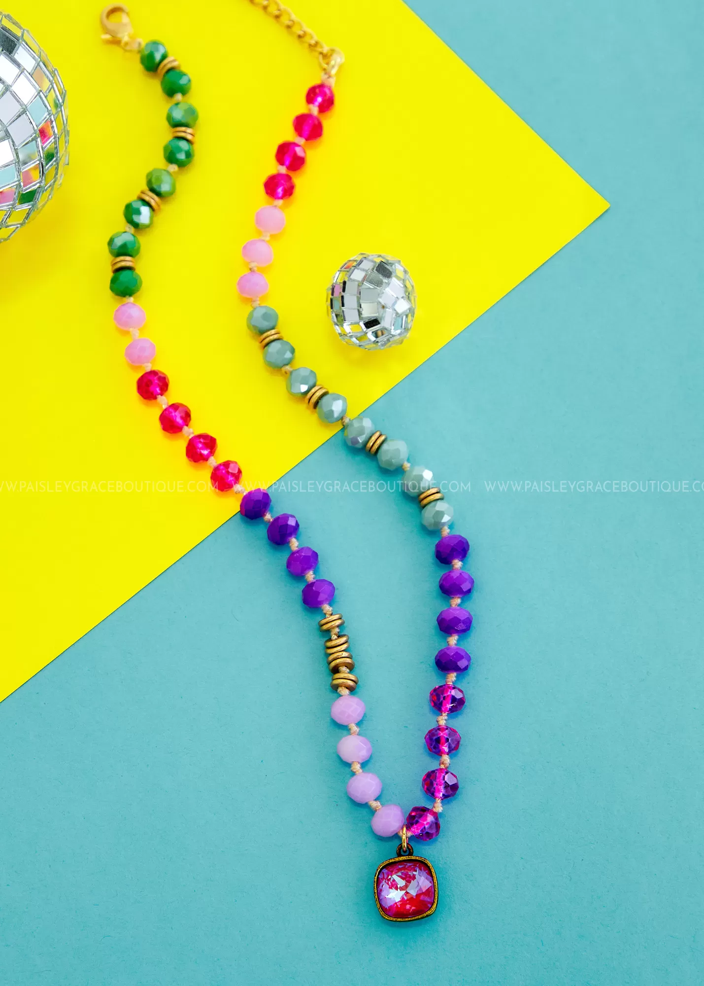 Brenda Multicolored Necklace by Pink Panache