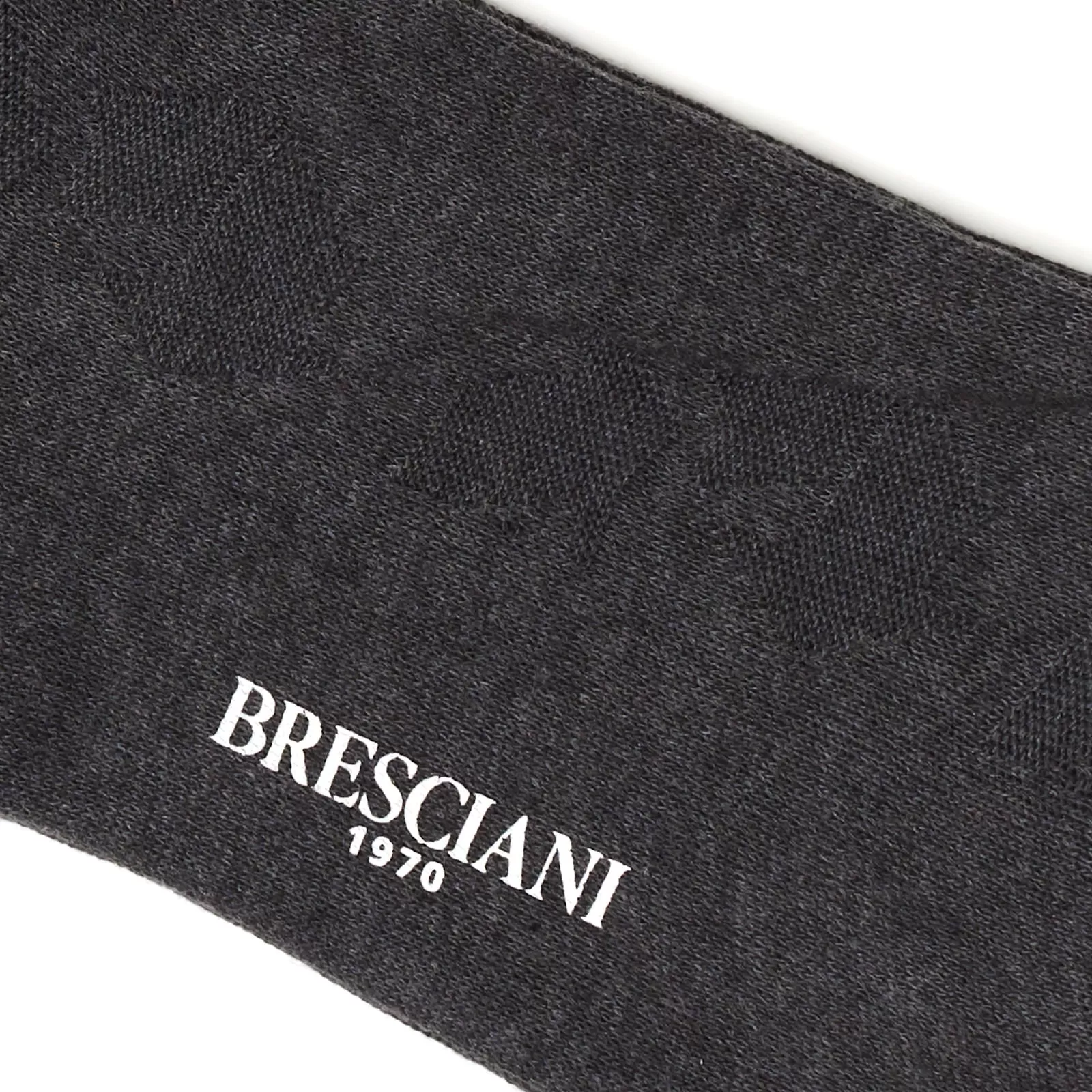 BRESCIANI Recycled Cotton Gray Mid Calf Length Socks US M-L