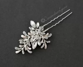 Bridal Hair Pin of Crystal and Rhinestone