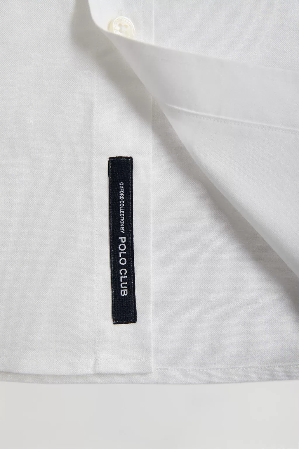 Camisa blanca Oxford con logo Polo Club