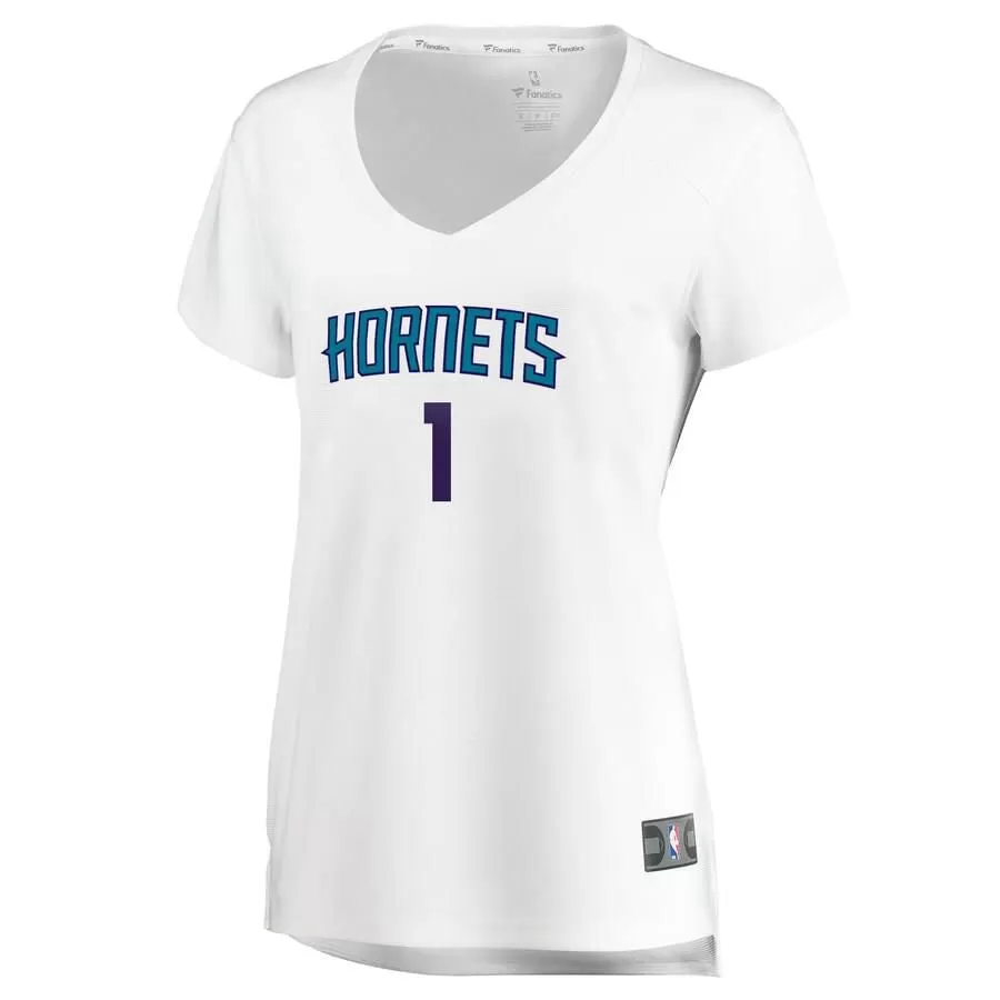 Charlotte Hornets Malik Monk Fanatics Branded Replica Fast Break Player Association Jersey Womens - White | Ireland Y7601Z2