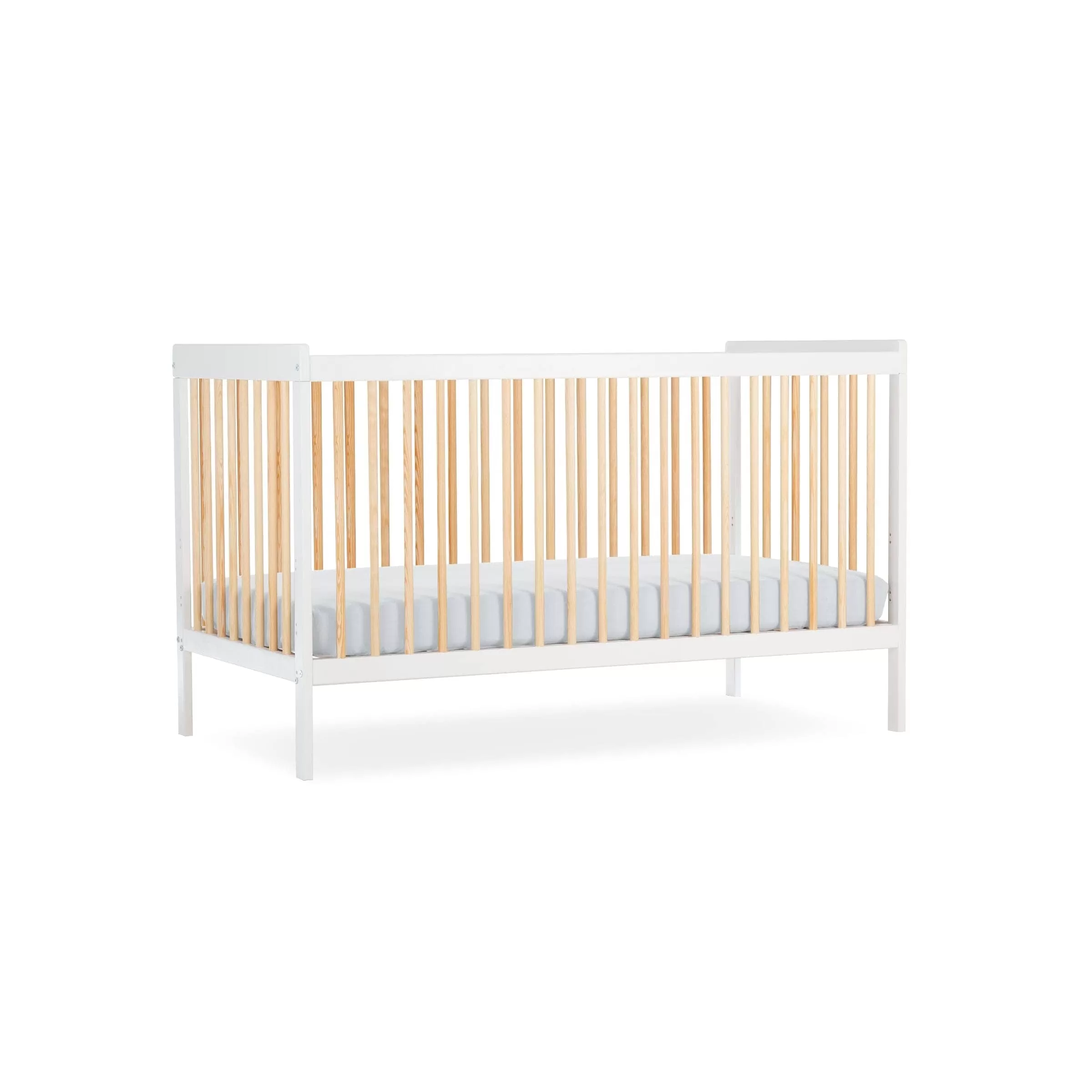 CuddleCo Nola Cot Bed - White & Natural