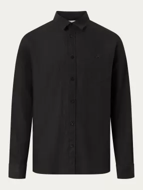 Custom fit linen shirt - Black Jet