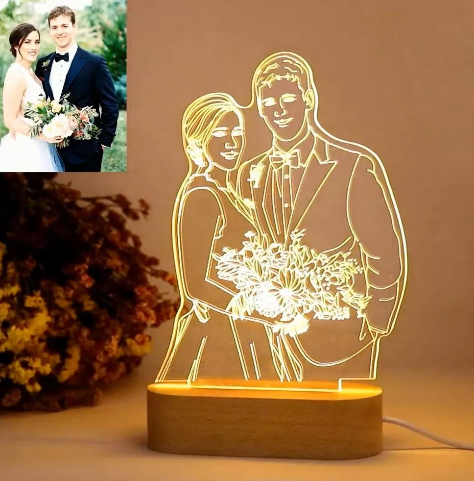 Custom Shape 3D AcrylicPicture Night Light Engraved