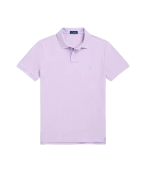 Custom Slim Fit Mesh Polo Shirt - Purple