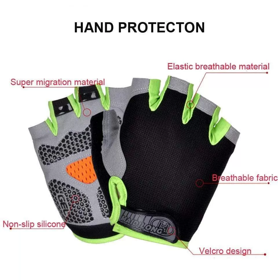 Cycling Anti-slip Anti-sweat Men Women Half Finger Gloves Breathable Anti-shock Sports Gloves Bike Bicycle Glove