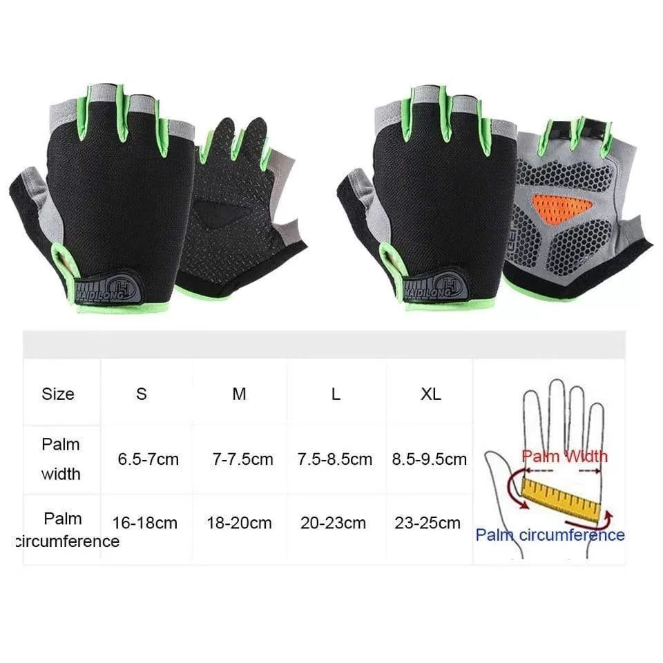 Cycling Anti-slip Anti-sweat Men Women Half Finger Gloves Breathable Anti-shock Sports Gloves Bike Bicycle Glove