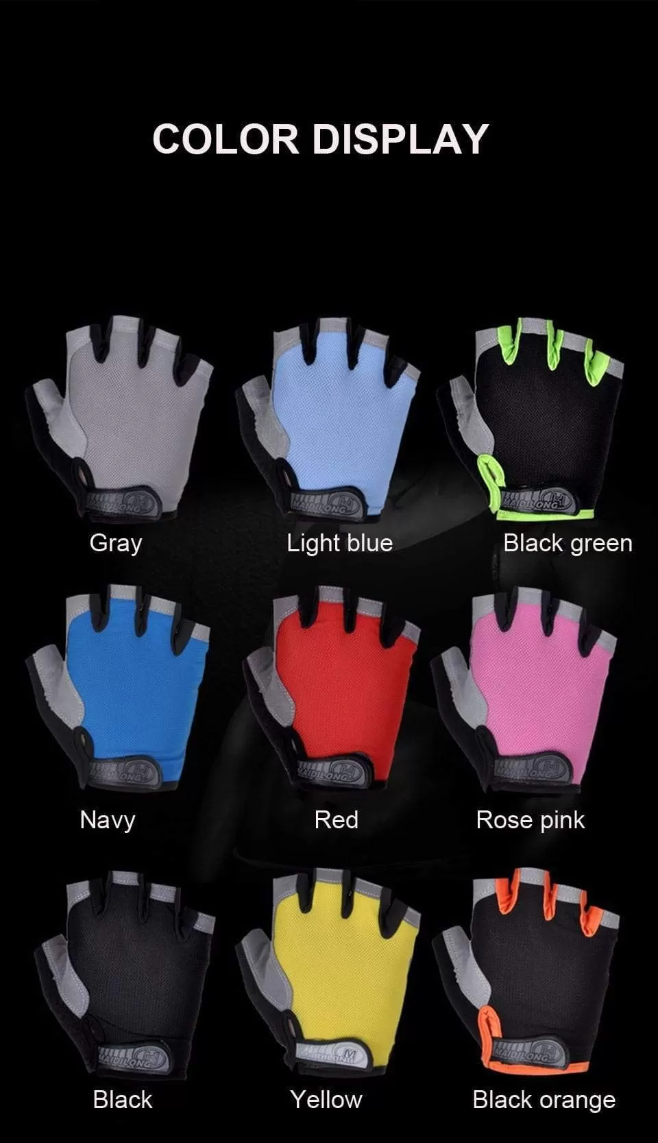 Cycling Anti-slip Anti-sweat Men Women Half Finger Gloves Breathable Anti-shock Sports Gloves Bike Bicycle Glove