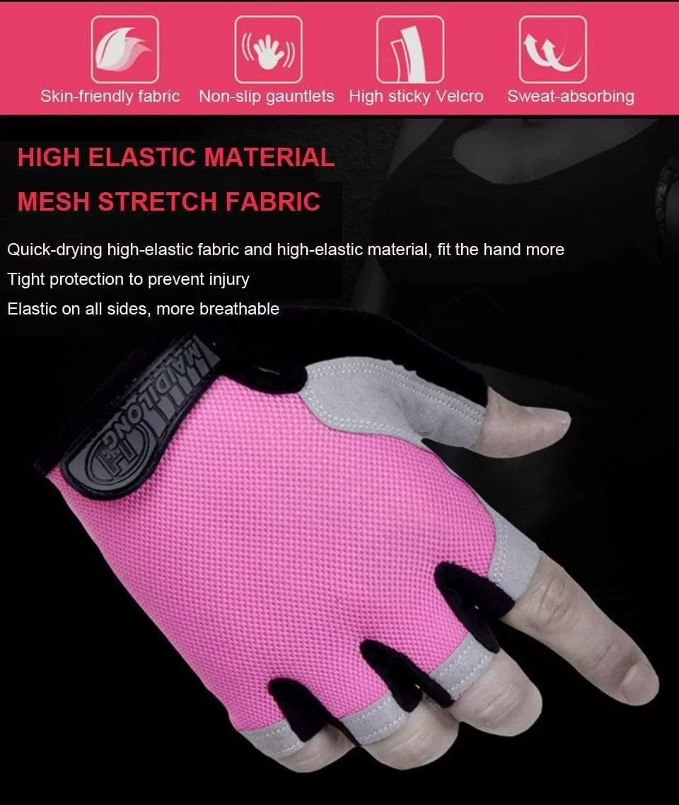 Cycling Anti-slip Anti-sweat Men Women Half Finger Gloves Breathable Anti-shock Sports Gloves Bike Bicycle Glove