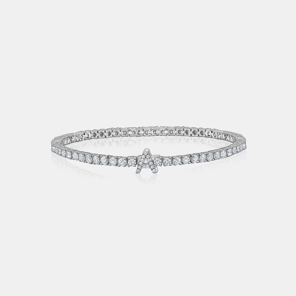 Diamond Initial Tennis Bracelet