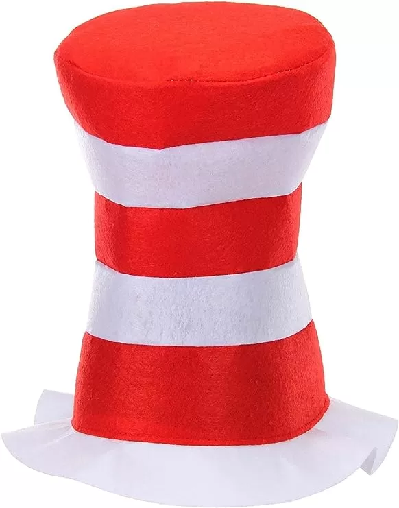 Dr. Seuss The Cat in The Hat Felt Red & White Striped Hat - Child