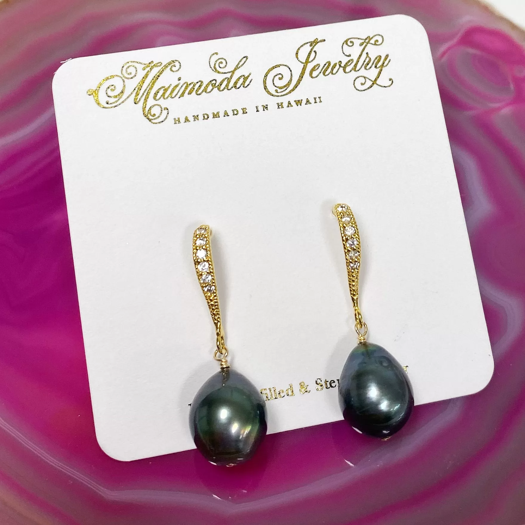 Earrings CASI - tahitian pearls (E450)