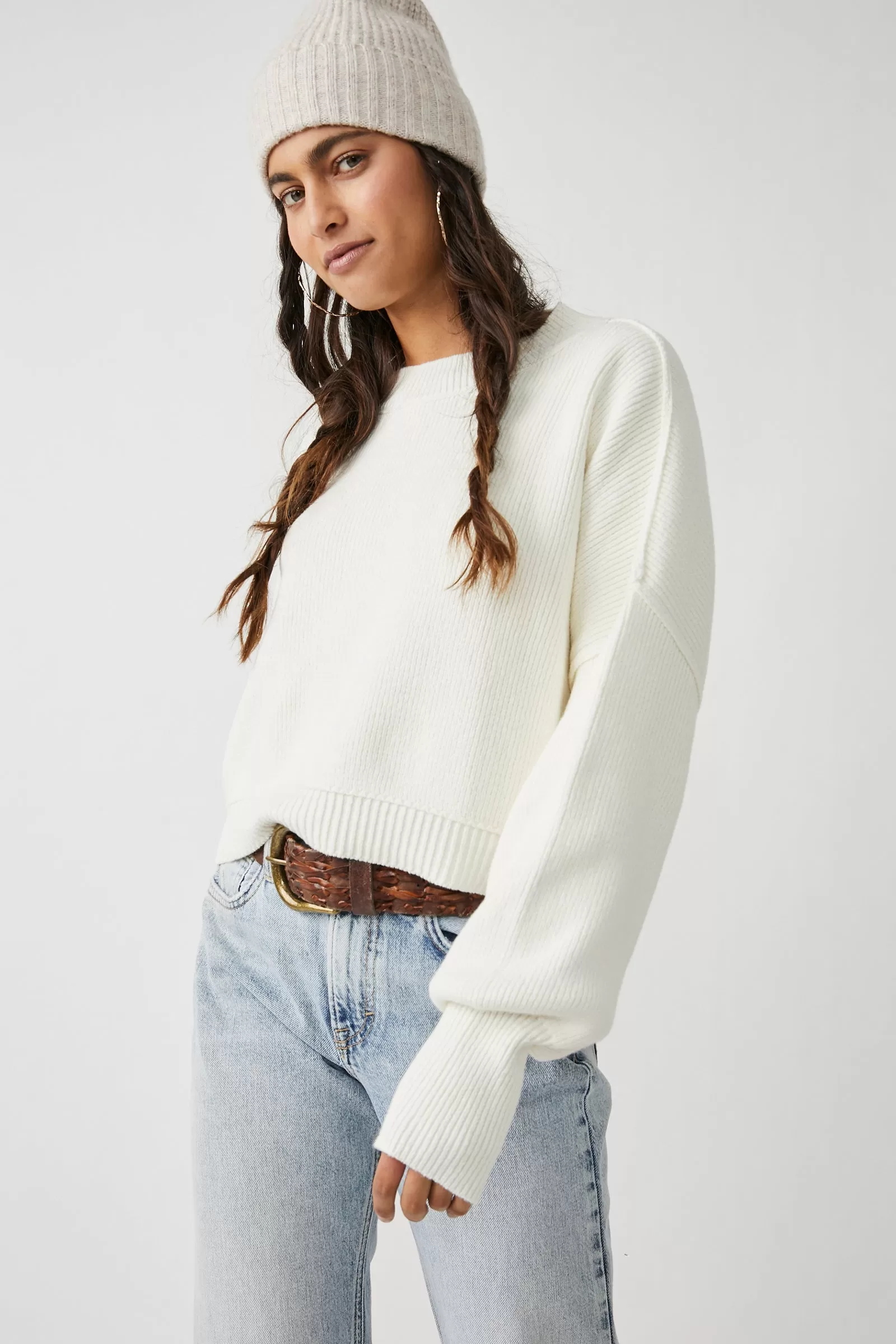 Easy Street Crop Pullover - Moonglow