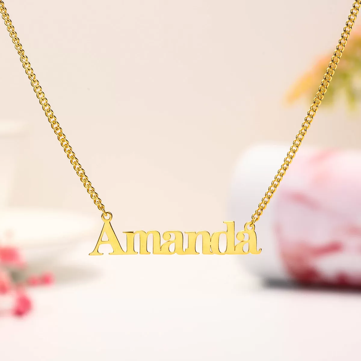 Elephant Name Necklace