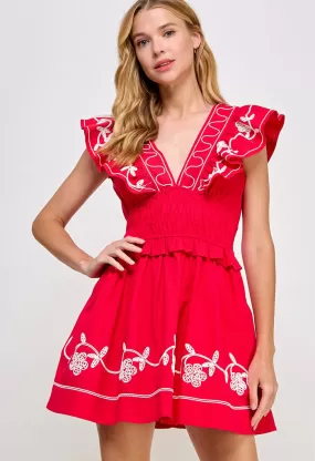 Emory Dress-Cherry Red