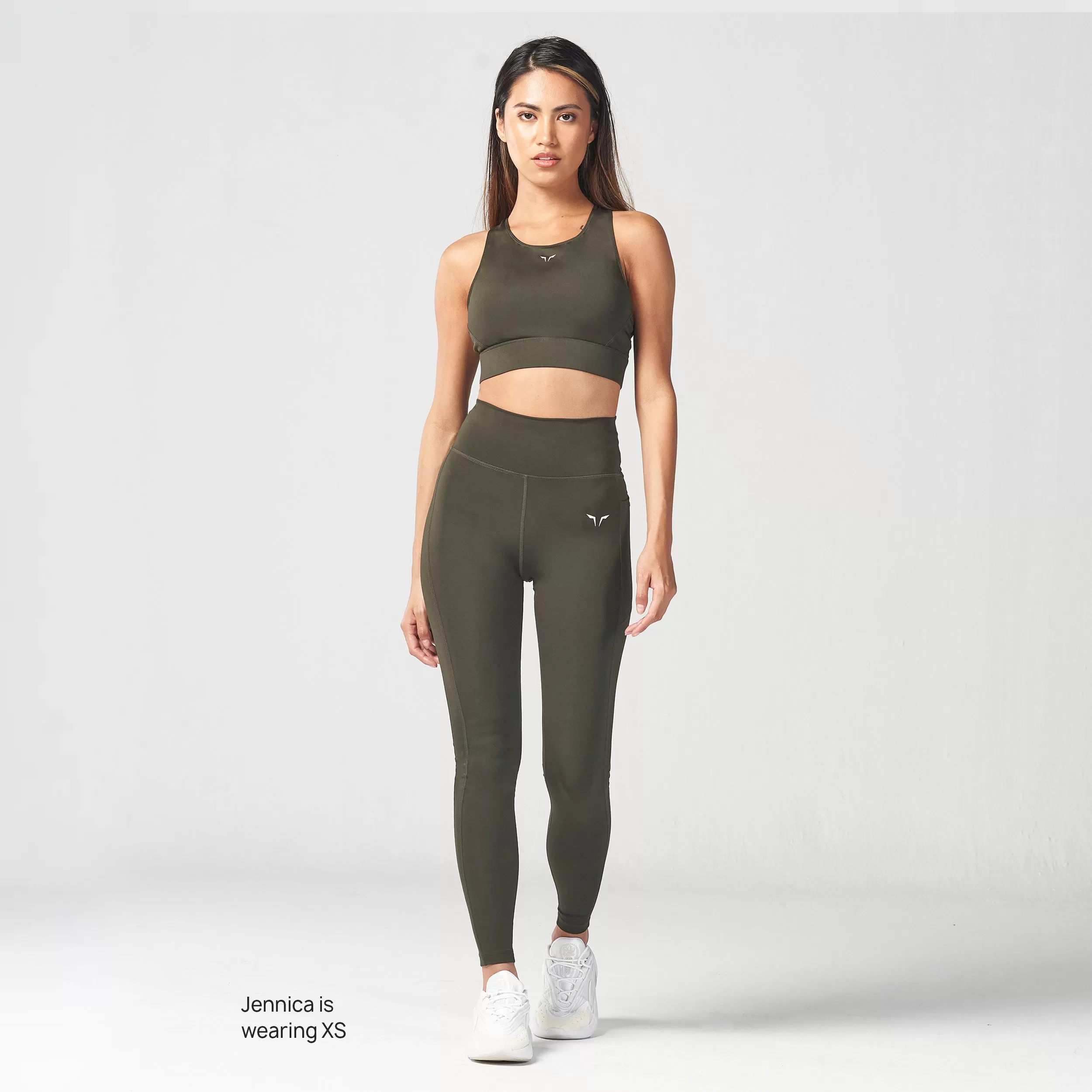 Essential High Waisted Leggings 27"  - Khaki