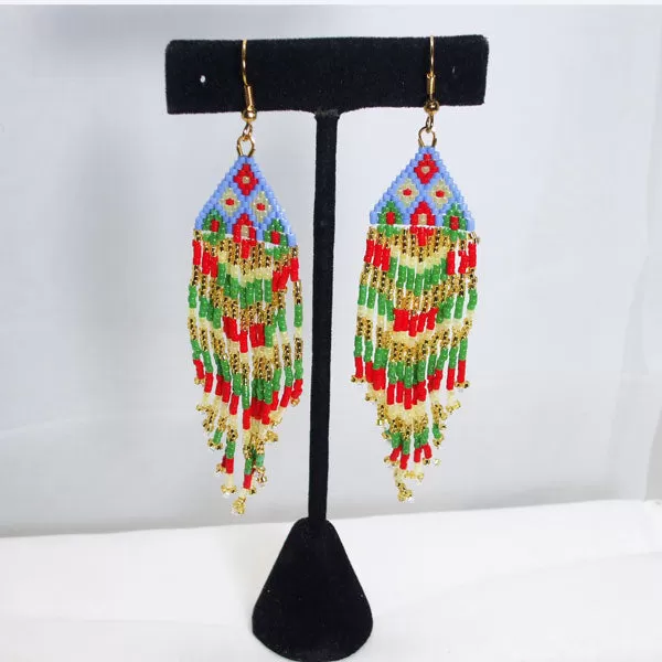 Fatimah Bead Fringe Earrings