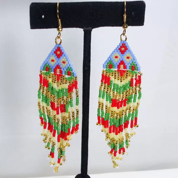 Fatimah Bead Fringe Earrings